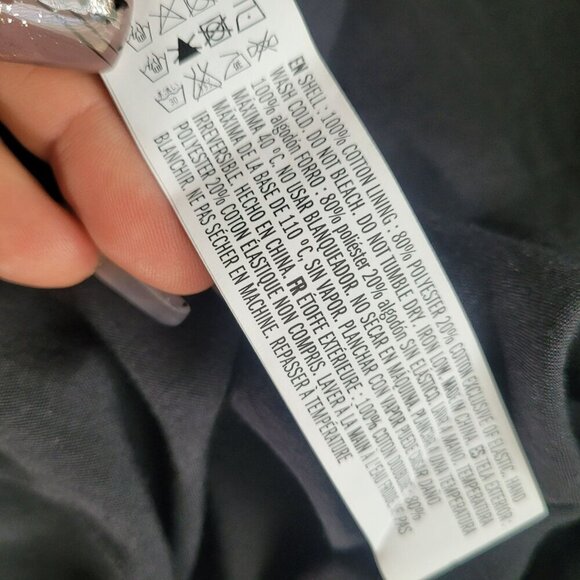 English Factory Polka Dot Ruffle Sleeve Tiered Black & White Dress Sz M - Picture 5 of 6